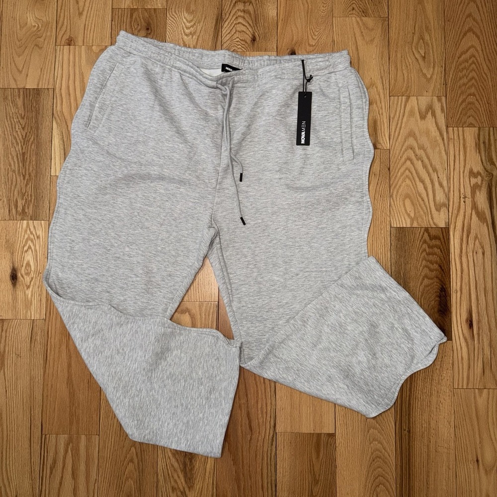 Nova Men Tyson Wavy Grey Heather Sweats Pants Size XXXL NWT